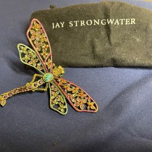 Preowned Jay Strongwater Butterfly brooch